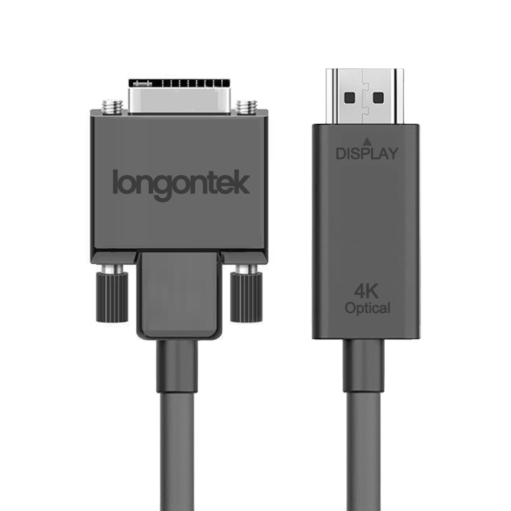 珑光光纤DVI转HDMI 4K高清线100米长距离无损传输采用进口芯片适用于LED矩阵大屏电脑主机显卡显示器EDID自动调节10米20米30米50米
